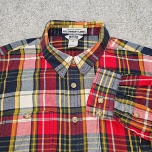 Duluth Trading Co. Free Swingin' Flannel Plaid Button Down Shirt XL‎ Women's Red